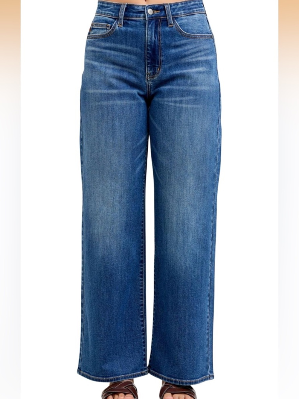Judy Blue High Rise Waist Wilhelmina Wide leg Baggy Jeans, Inseam 31" Size 9/29